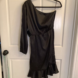 Women's Area Stars one shoulder Dress Black S